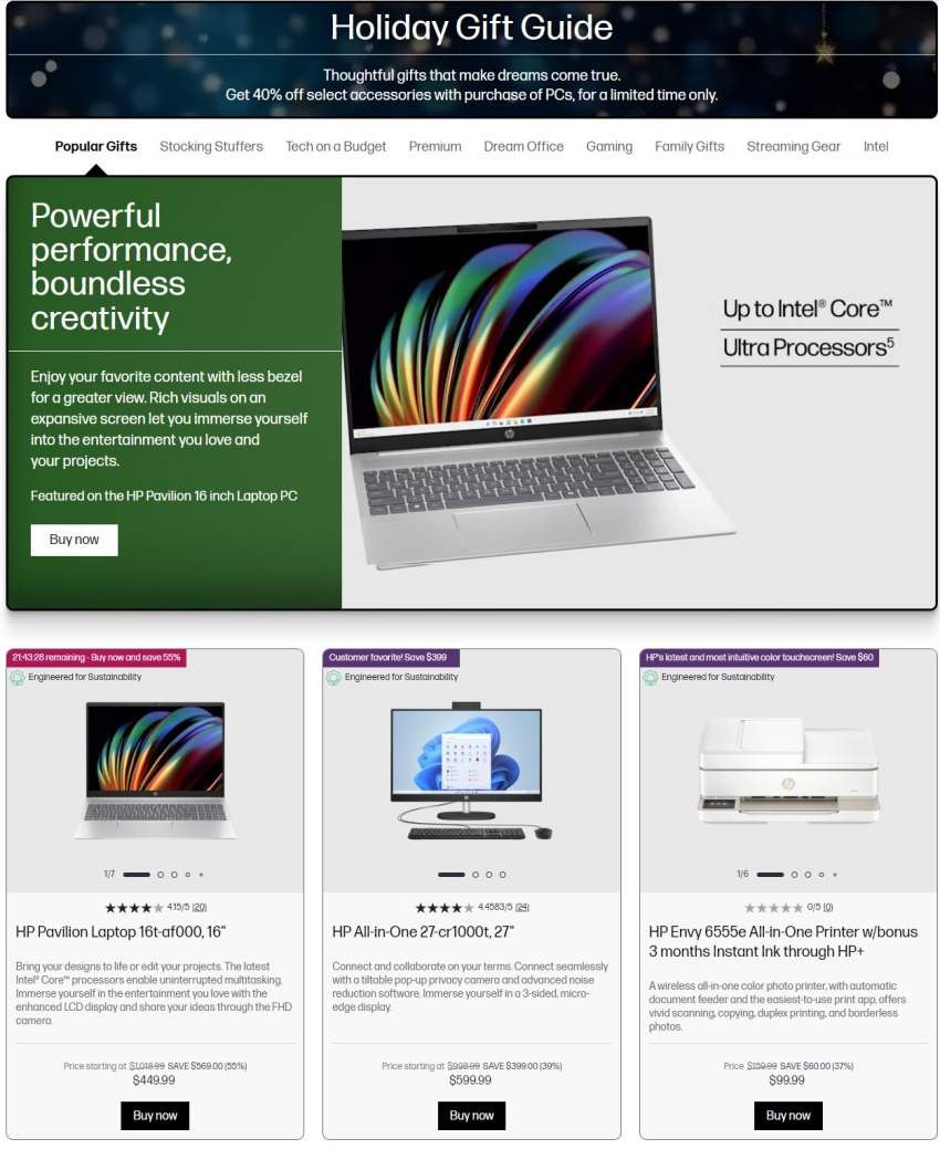 HP Holiday Gift Guide 2024 - Page 1