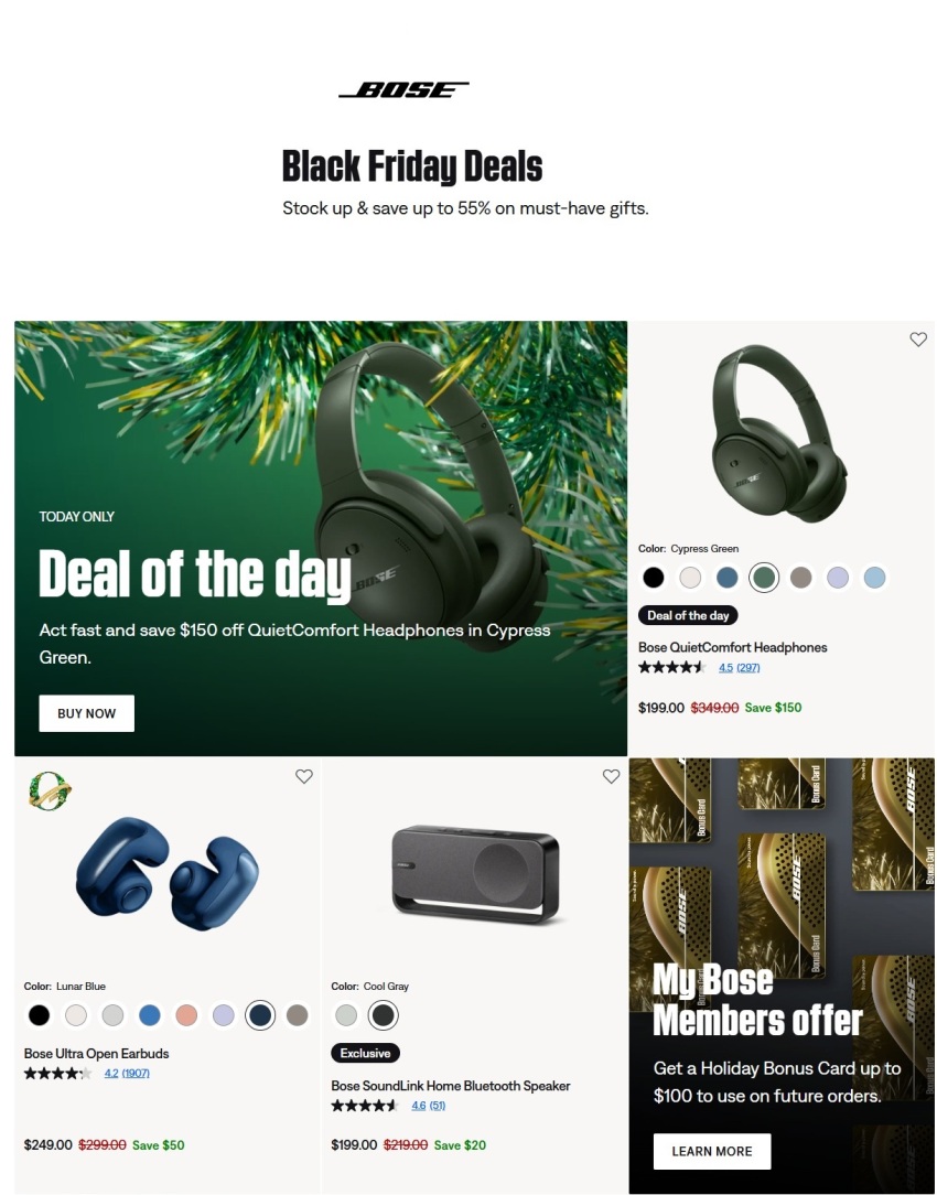 Bose Black Friday 2024 - Page 1