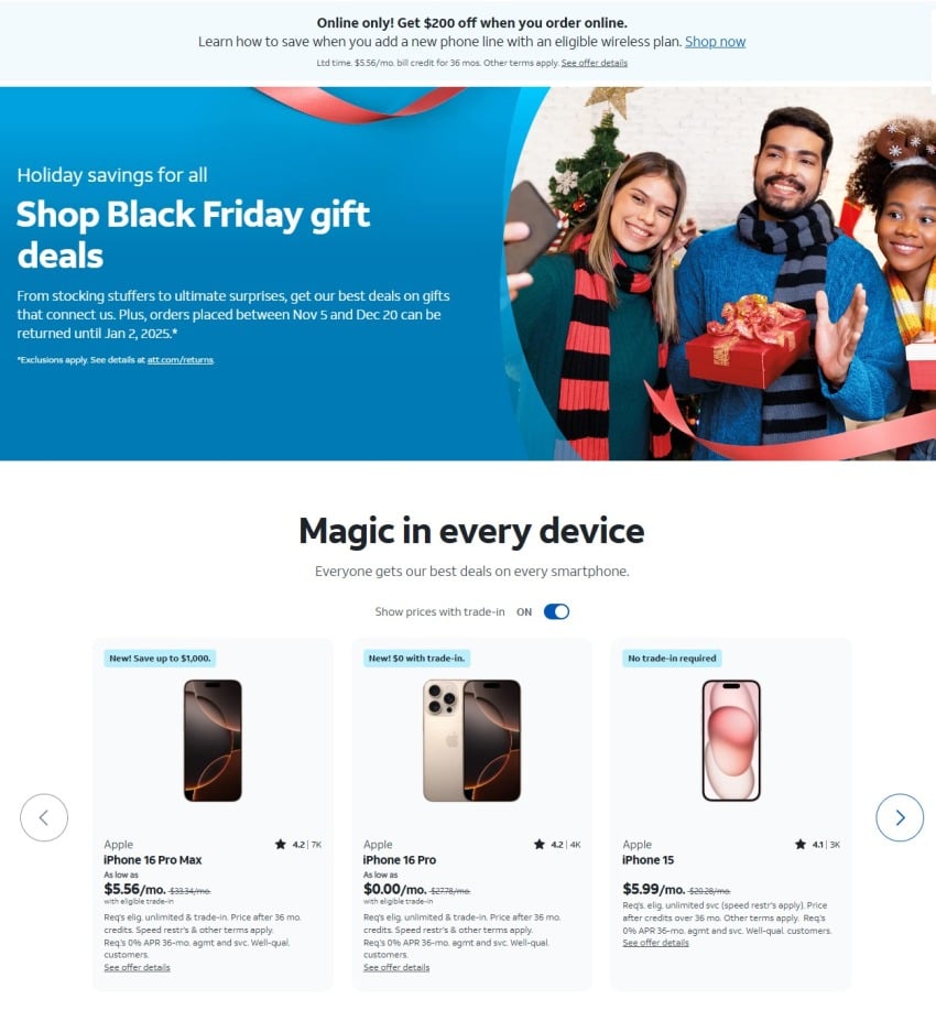 AT&T Wireless Black Friday 2024 - Page 1
