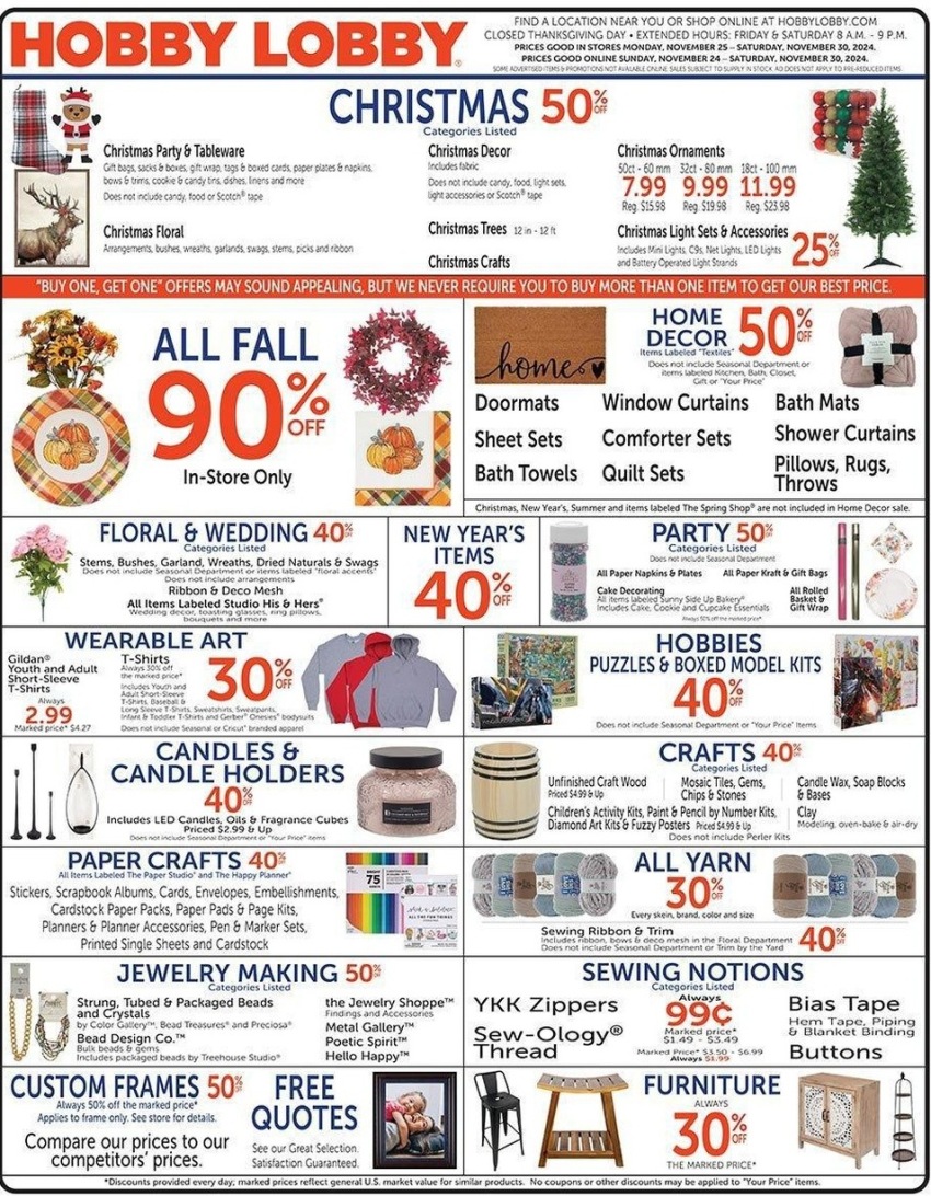 Hobby Lobby Black Friday 2024 - Page 1