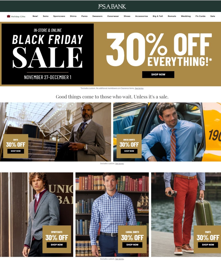 Jos. A. Bank Black Friday 2024 - Page 1