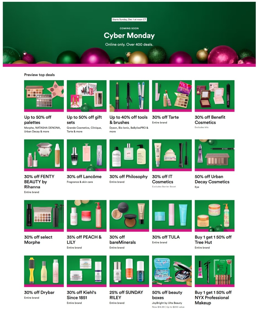 Ulta Cyber Monday 2024 - Page 1