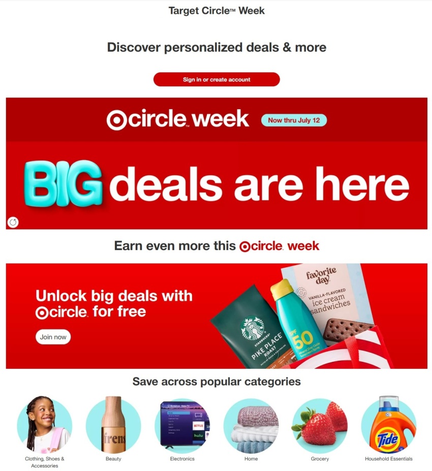 Target Circle Week Sale 2025 - Page 1