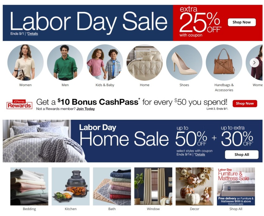 JCPenney Labor Day 2025 - Page 1