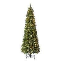 Holiday Living 7-ft Greensboro Pre-lit Pencil Artificial Christmas Tree w/LED Lights