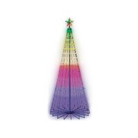 GE 84-in Tree Free Standing Decoration with Color Changing LED Lights
