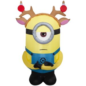 3.5-ft Universal Holiday Minion Stuart Christmas Inflatable for $34.98 Each