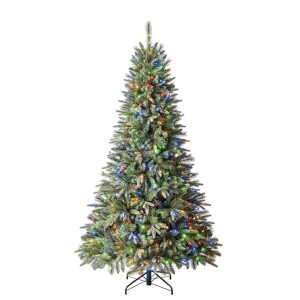 Holiday Living 7.5-ft Brighton Spruce Pre-lit Artificial Christmas Tree w/LED Lights