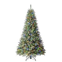 Holiday Living 7.5-ft Brighton Spruce Pre-lit Artificial Christmas Tree w/LED Lights