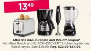 Hamilton Beach and BLACK+DECKER kitchen appliances.