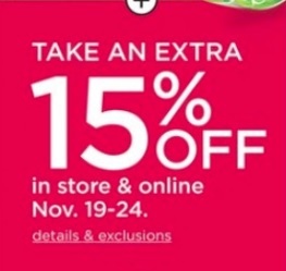 Take an Extra 15% Off