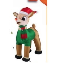 3.5-ft LED Pre-Lit Inflatable Rudolph