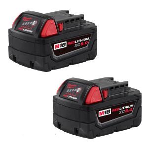 Milwaukee M18 REDLITHIUM XC 5.0Ah Battery 2Pk
