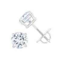 Round Brilliant 3.00 ctw VS2 Clarity, I Color Diamond Platinum Stud Earrings