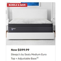 Sleepy's by Sealy Medium Euro Top + Adjustable Base from $599.99