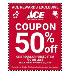 50% Off  One Regular Priced Item
