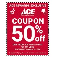 50% Off  One Regular Priced Item