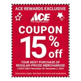 15% off Your Next Purchase Of Regular Priced Merchandise