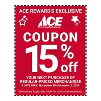 15% off Your Next Purchase Of Regular Priced Merchandise
