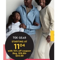 15% off Tek Gear Ultrasoft Fleece
