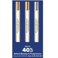 Up to 40% Select Beauty & Fragrances