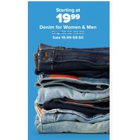 Denim for Women & Men Starting at $19.99