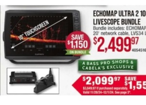 Echomap Ultra 2 106SV Livescope Bundle