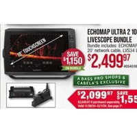 Echomap Ultra 2 106SV Livescope Bundle