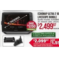 Echomap Ultra 2 106SV Livescope Bundle