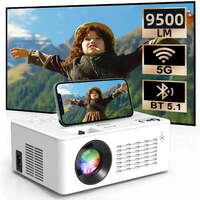 5G WiFi Projector with Bluetooth 5.2, 9500L  HD Movie Projector, 1080P 250'' Display Supported - Walmart.com