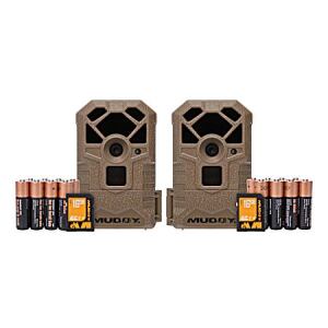 Muddy 14MP Two Pack Trail Cam Combo w/Batteries and SD Cards