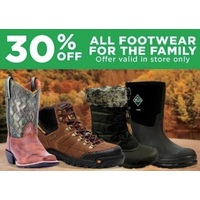 30% off All Footwear For The Family