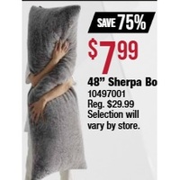 48-inch Sherpa Body Pillow