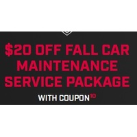 $20 Off Fall Car Maintenance Service Package With Coupon