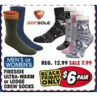 Fireside Ultra-warm Or Lodge Crew Socks