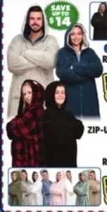 Zip-up Velour Reversible Sherpa Hoodies