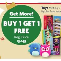 Buy 1 Get 1 Free on Toys