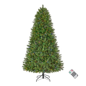 Home Accents Holiday 7.5 ft. Pre-Lit LED Edgewater Pine Artificial Christmas Tree T11