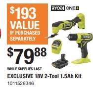 18V 2-Tool 1.5Ah Kit