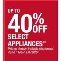 UP TO 40% Off Select Appliances
