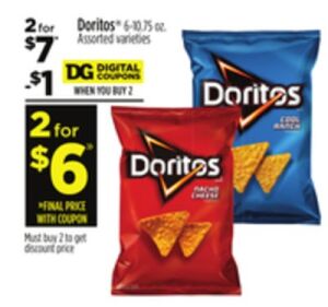 Doritos 6-10.75 oz 2 for $6