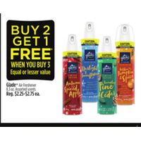 Buy 2 Get 1 Free When You Buy 3 Equal Or Lesser Value Glade Air
