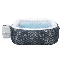 SaluSpa Monterey AirJet Outdoor Inflatable Square Hot Tub 4-6 Person